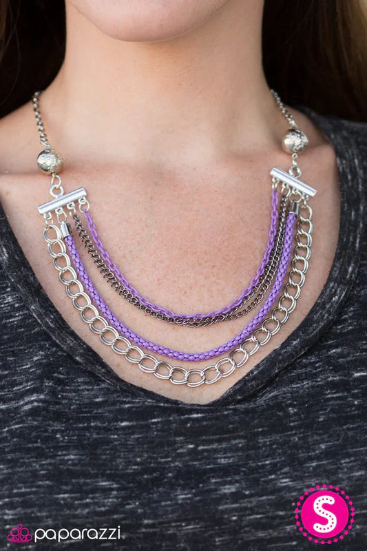 Paparazzi Necklace ~ High-Intensity - Purple