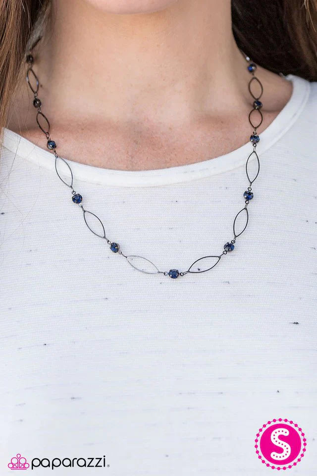 Paparazzi Necklace ~ Time Is Of The Essence - Blue