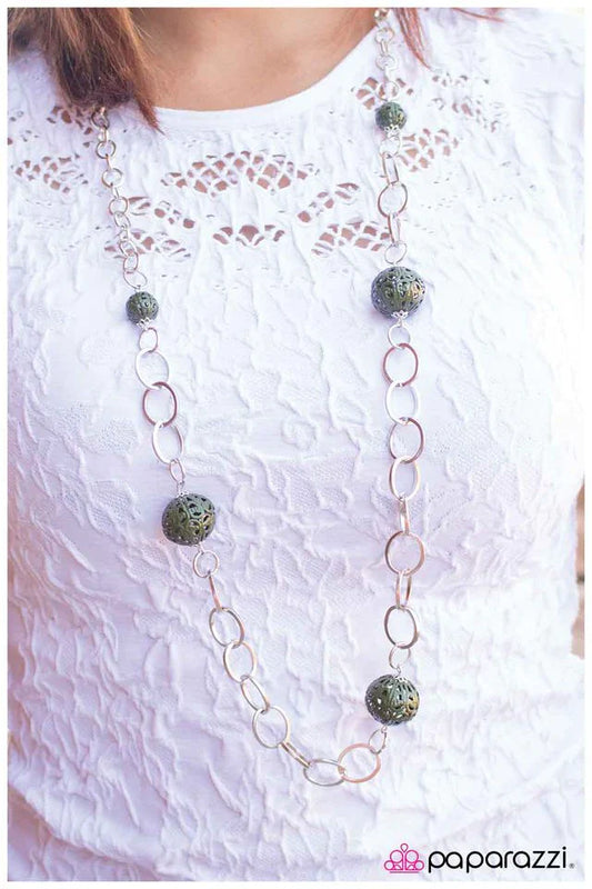 Paparazzi Necklace ~ Girls Just Want to Have Fun - Green