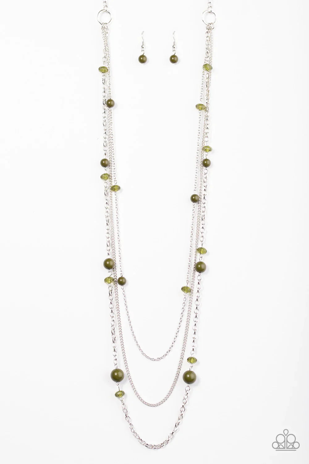 Paparazzi Necklace ~ Triple Tango - Green