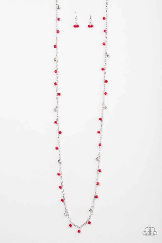 Paparazzi Necklace ~ The Whole Shebang - Red