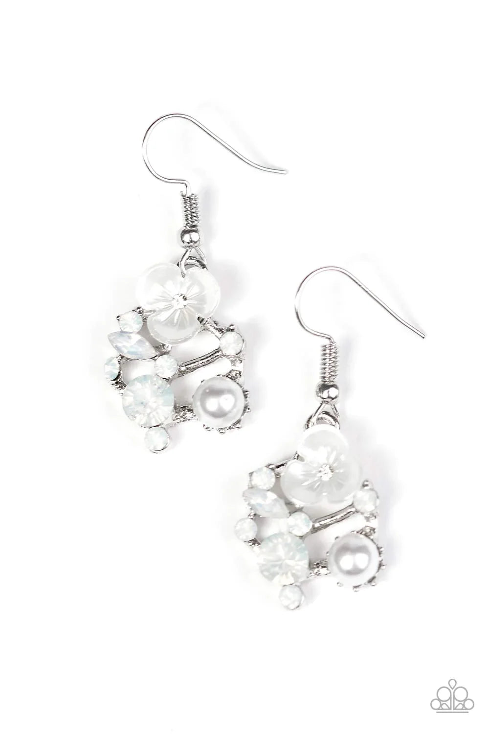 Paparazzi Earring ~ Ever Enchanted - White