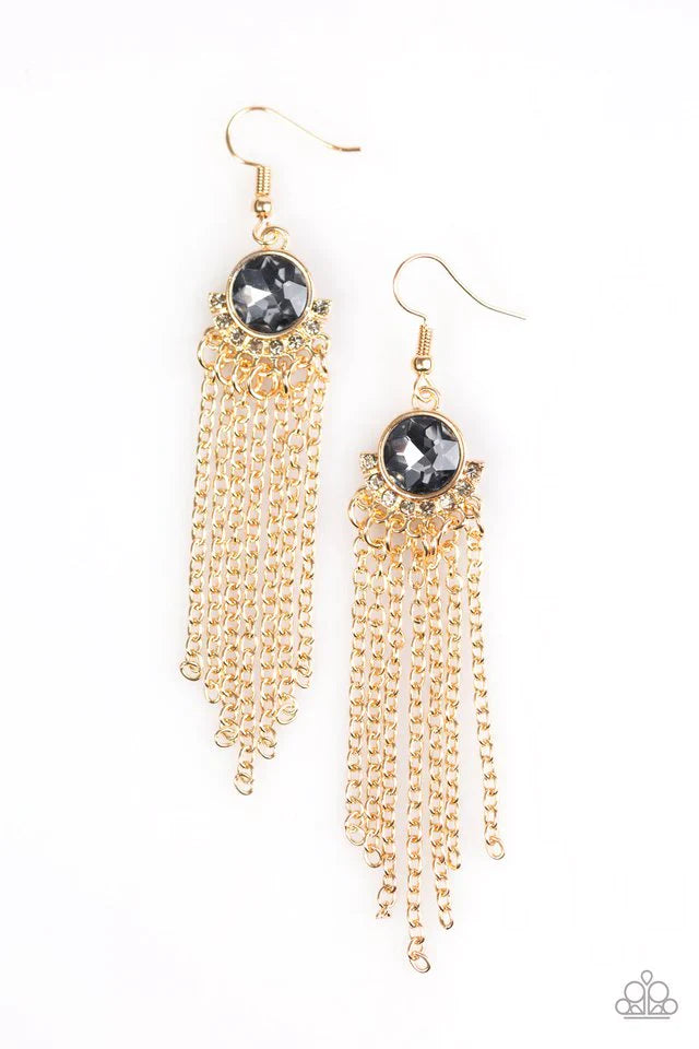 Paparazzi Earring ~ Wham GLAM! - Gold
