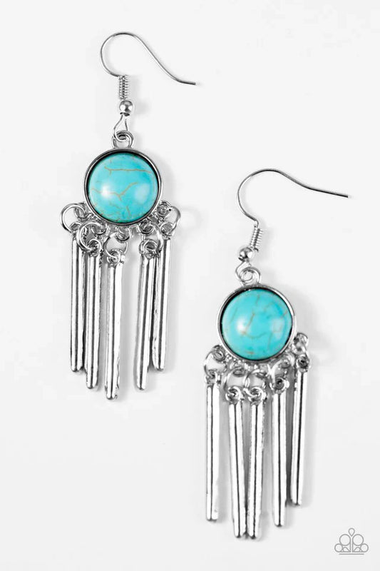 Paparazzi Earring ~ Western Melody - Blue