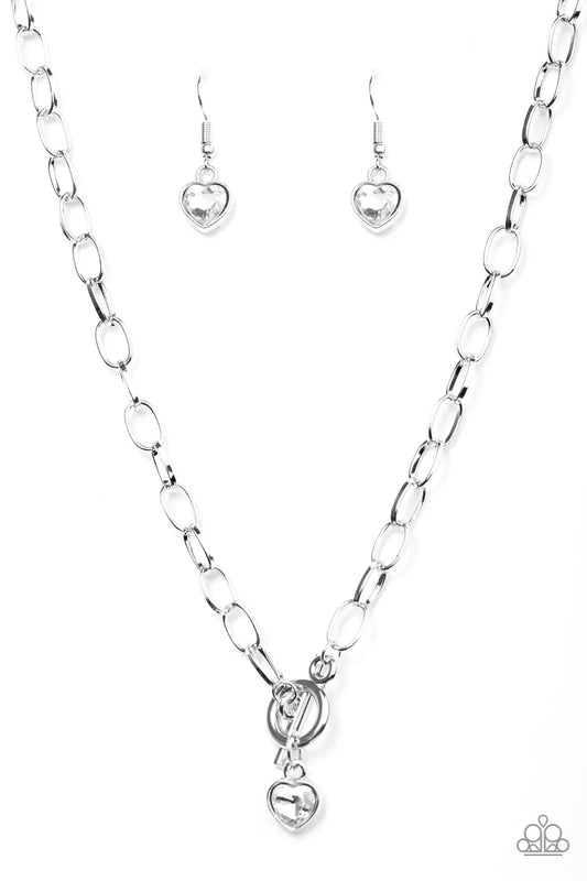 Paparazzi Necklace ~ Let Your Heart Shine - White
