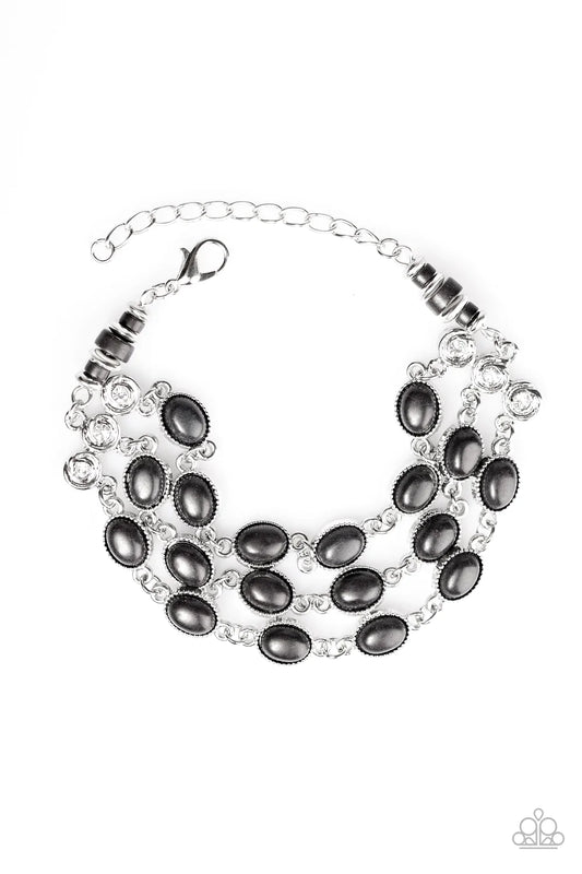 Paparazzi Bracelet ~ Stone Goddess - Black