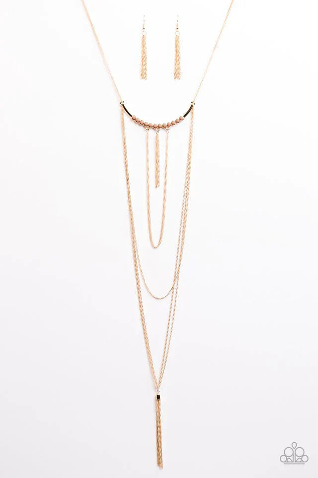 Paparazzi Necklace ~ Stand Out A NILE - Brown