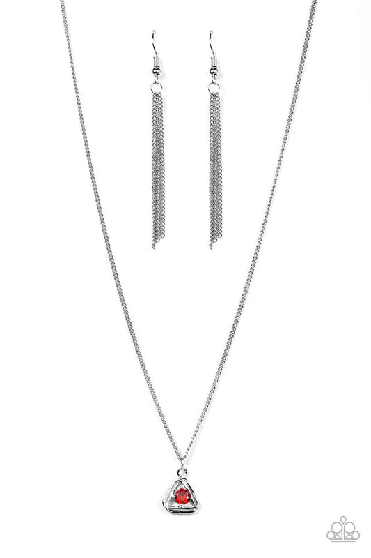 Paparazzi Necklace ~ Prismatic Princess - Red
