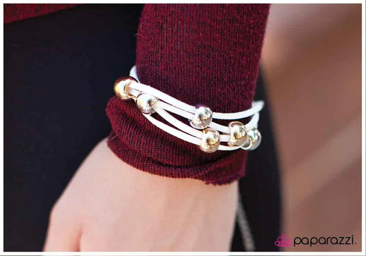 Paparazzi Bracelet ~ Overly Understated - White
