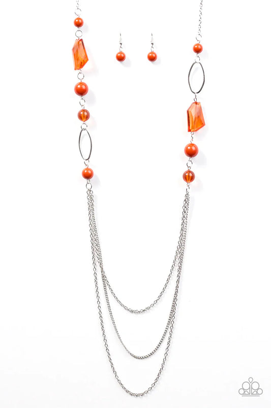 Paparazzi Necklace ~ Jewel Jackpot - Orange