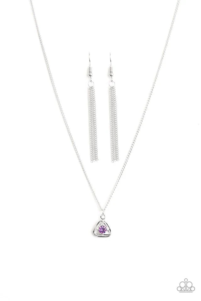 Paparazzi Necklace ~ Prismatic Princess - Purple