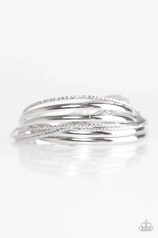 Paparazzi Bracelet ~ Drop A BOMBSHELL - Silver
