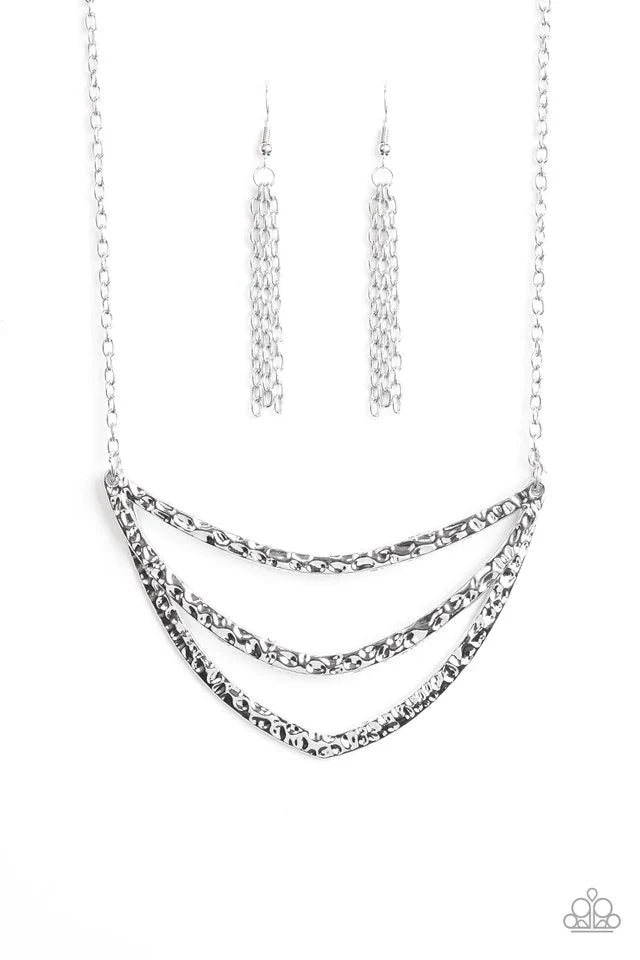 Paparazzi Necklace ~ Jungle Rumble - Silver