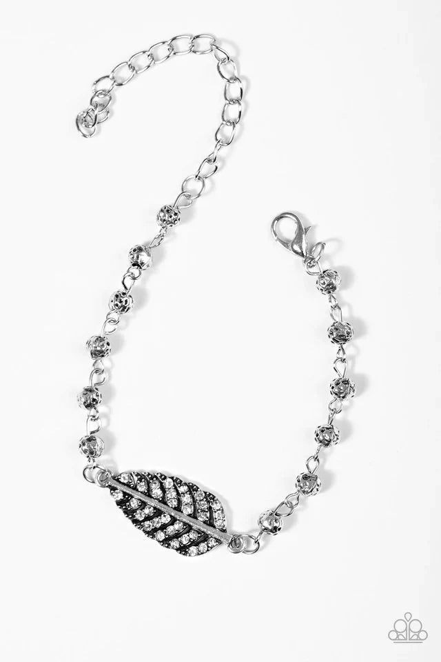 Paparazzi Bracelet ~ I Believe I Can Fly - White