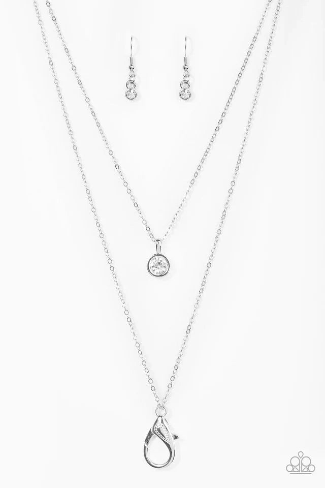 Paparazzi Necklace ~ All I Need Is Glitter - White