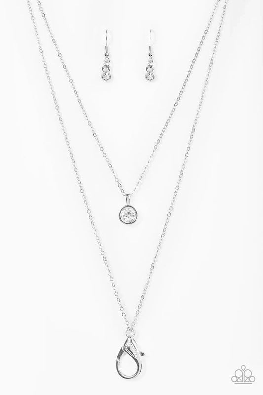 Paparazzi Necklace ~ All I Need Is Glitter - White