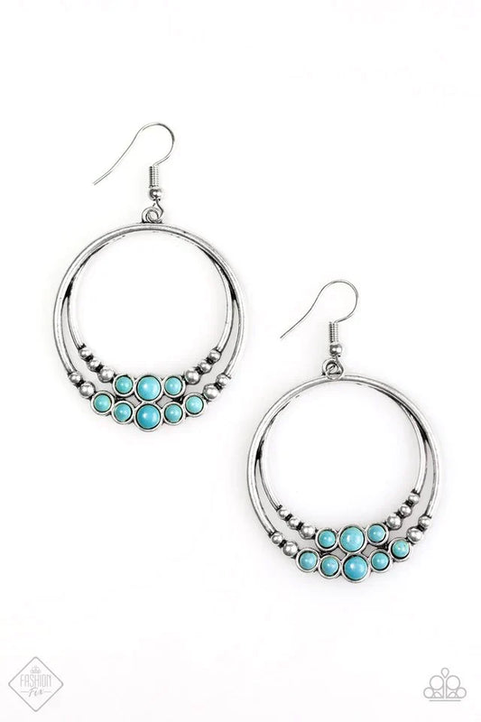 Paparazzi Earring ~ Spiraling Serenity - Blue