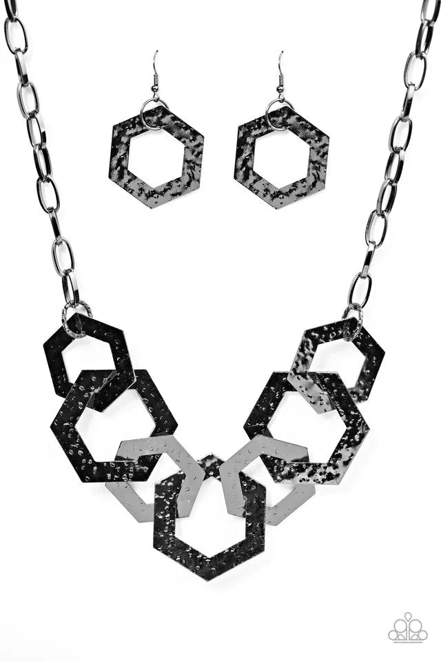 Paparazzi Necklace ~ The HEX Factor - Black