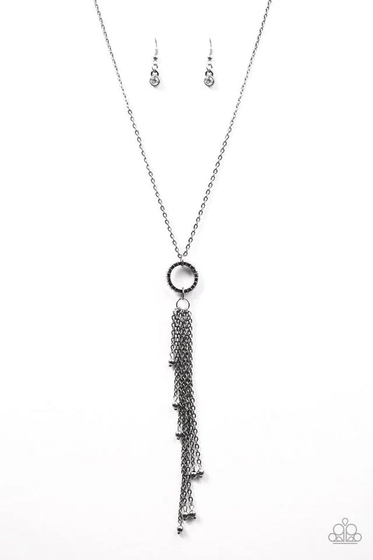Paparazzi Necklace ~ Sparkling Crescendo - Black