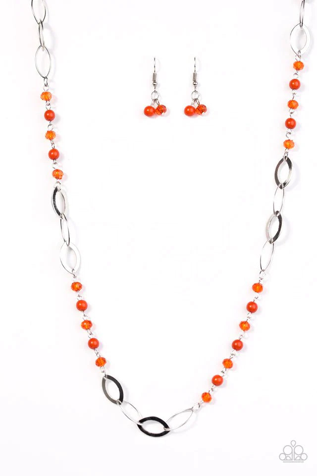 Paparazzi Necklace ~ Sparkling Sophistication - Orange