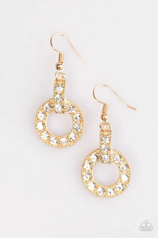 Paparazzi Earring ~ Midnight Ball - Gold