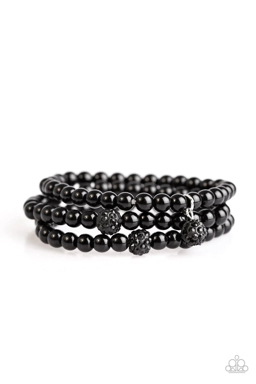 Paparazzi Bracelet ~ Certainly Cinderella - Black
