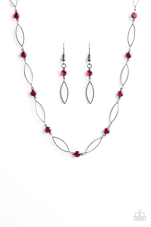 Paparazzi Necklace ~ Time Is Of The Essence - Pink