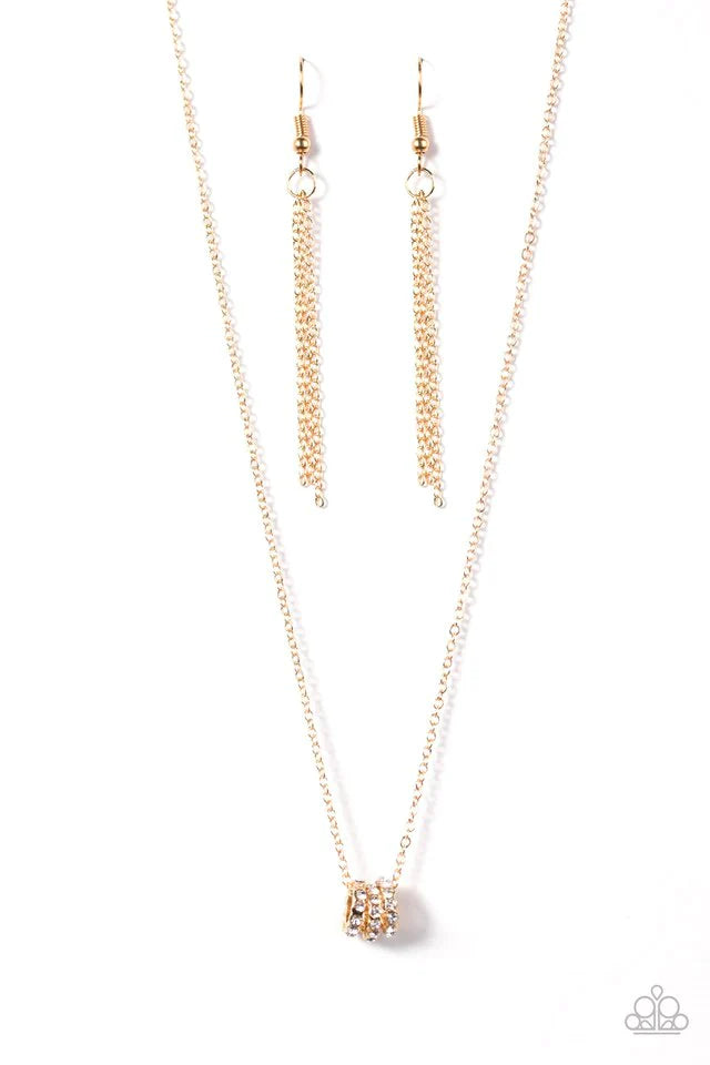Paparazzi Necklace ~ Sparkle Etiquette - Gold
