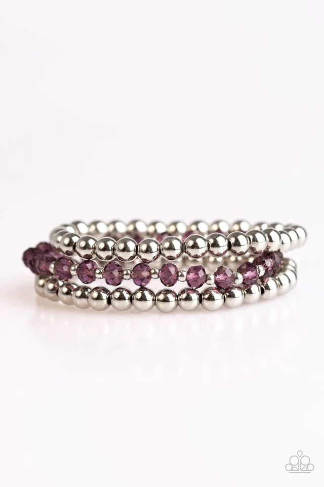 Paparazzi Bracelet ~ City Sleek - Purple
