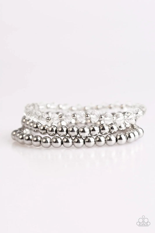 Paparazzi Bracelet ~ City Sleek - White