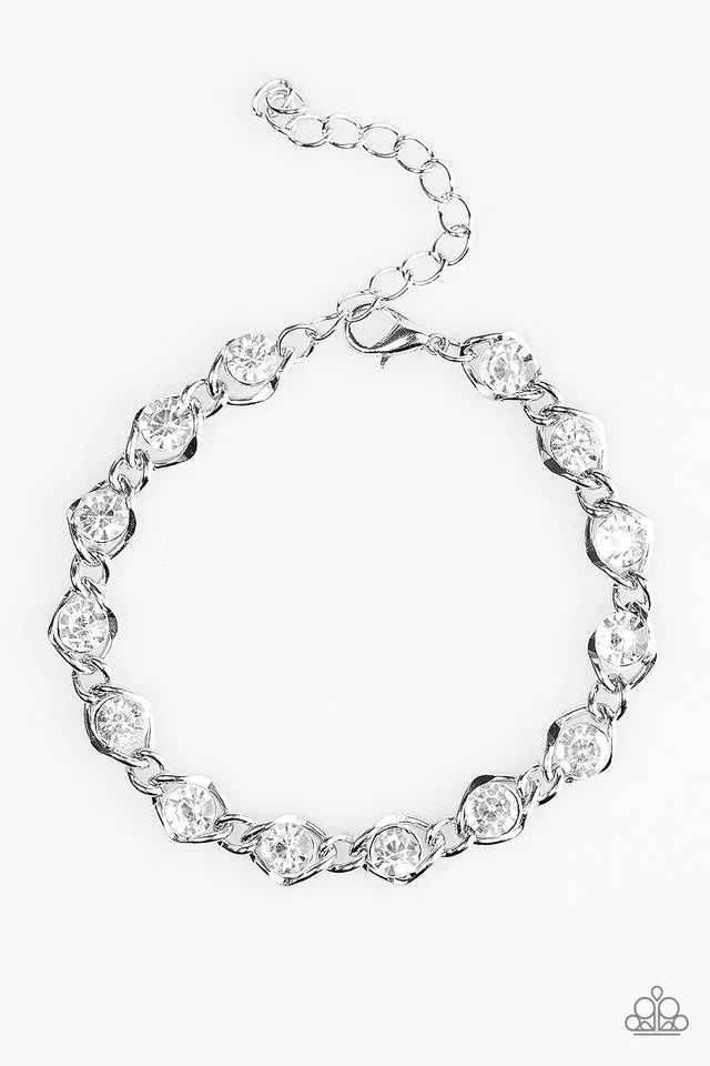 Paparazzi Bracelet ~ Last GLAM Standing - White