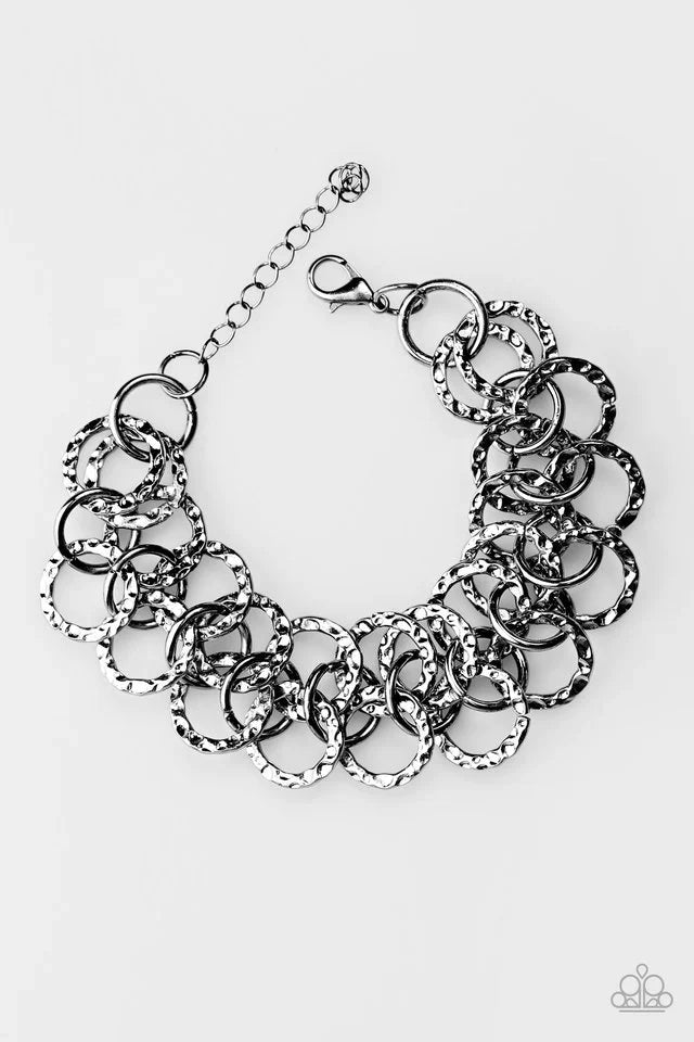 Paparazzi Bracelet ~ Texas BOLD Em - Black