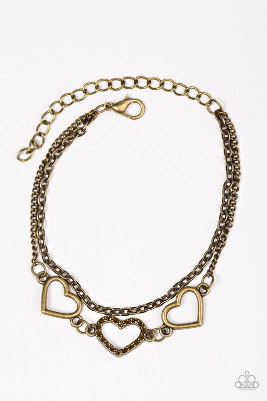 Paparazzi Bracelet ~ Love Is Everywhere - Brass