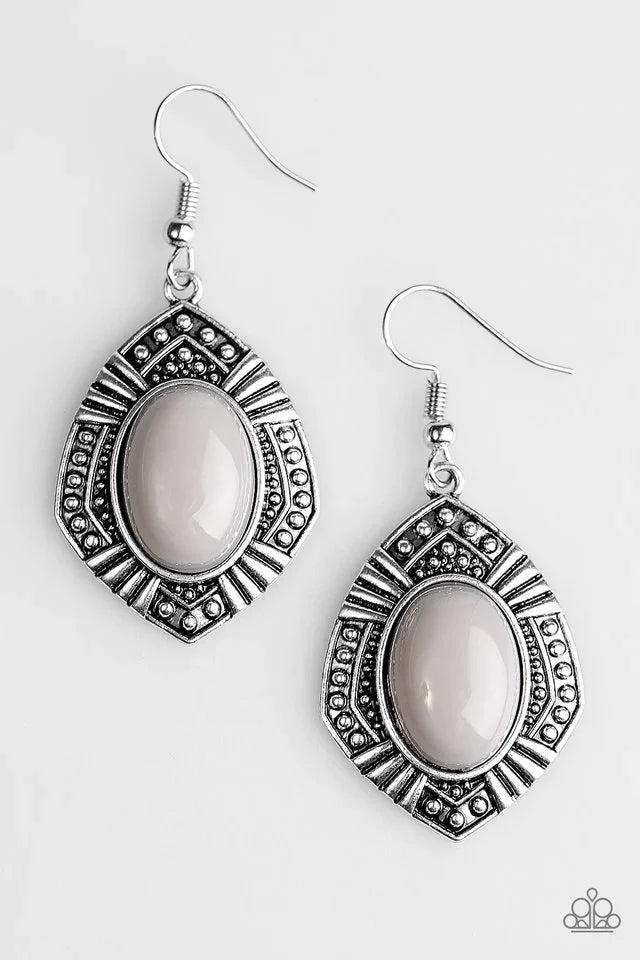 Paparazzi Earring ~ Tribal Trend - Silver