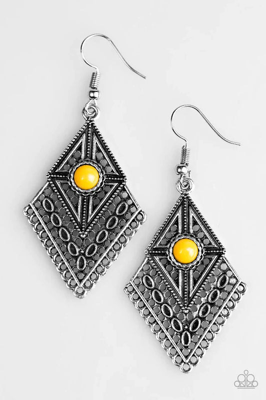Paparazzi Earring ~ Paradise ISLANDER - Yellow