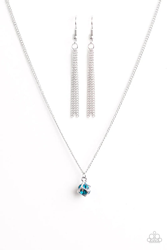 Paparazzi Necklace ~ BOX-buster - Blue