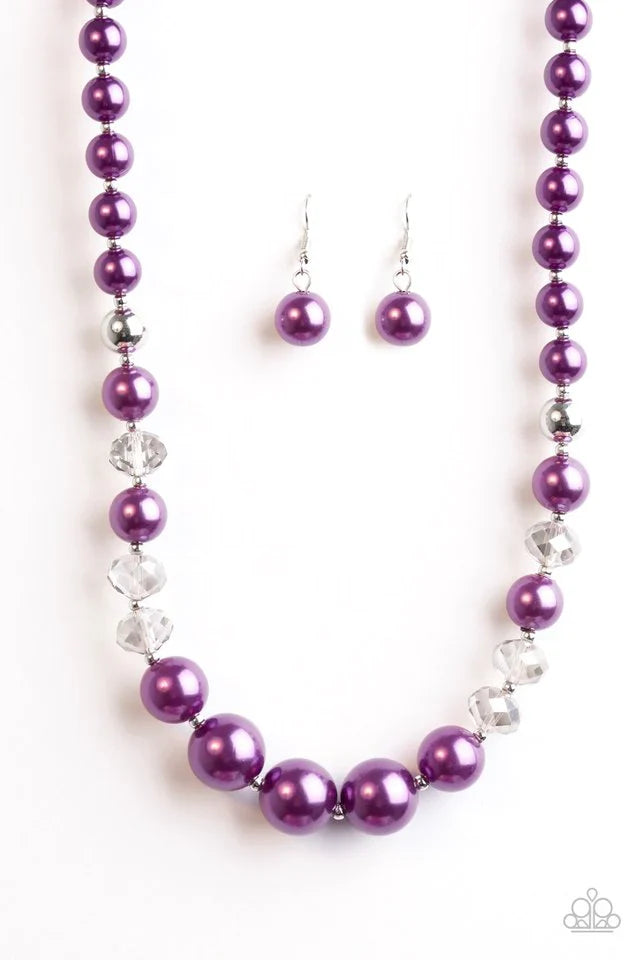 Paparazzi Necklace ~ GLAM Straight! - Purple