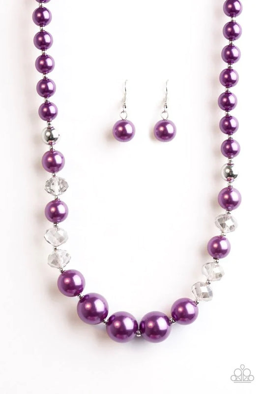 Paparazzi Necklace ~ GLAM Straight! - Purple