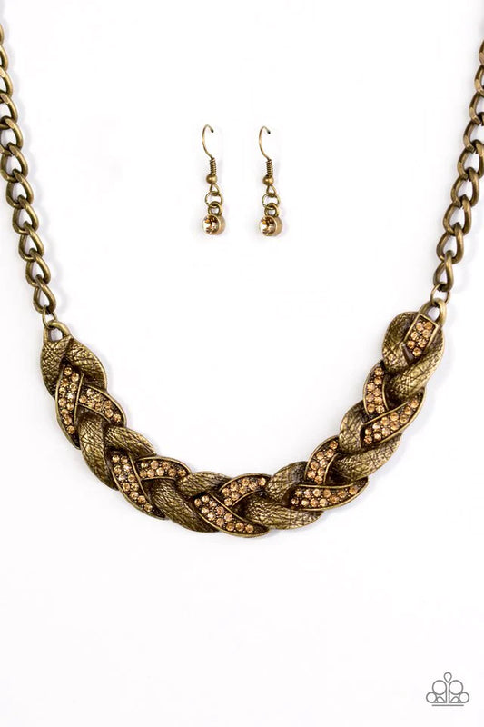 Paparazzi Necklace ~ Blind Side - Brass