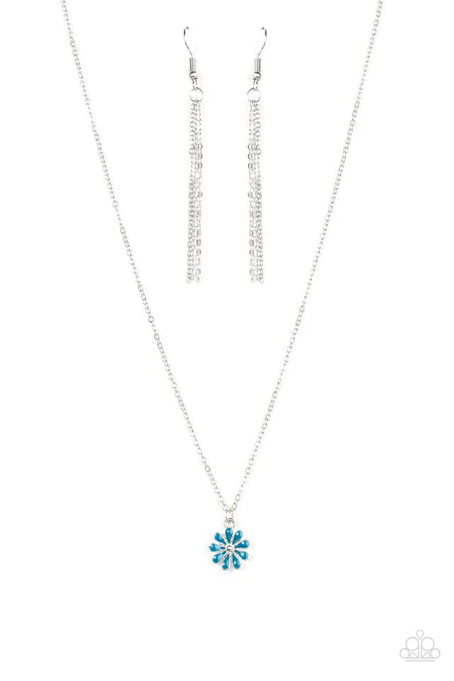 Paparazzi Necklace ~ Flower Formal - Blue