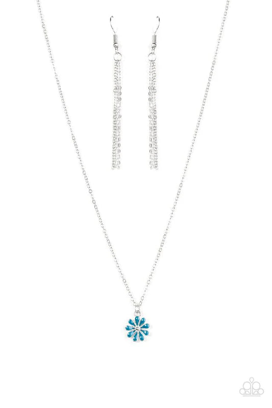 Paparazzi Necklace ~ Flower Formal - Blue