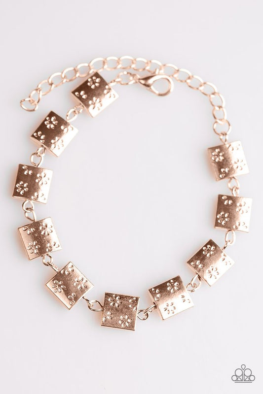 Paparazzi Bracelet ~ Secret GARDENIA - Rose Gold