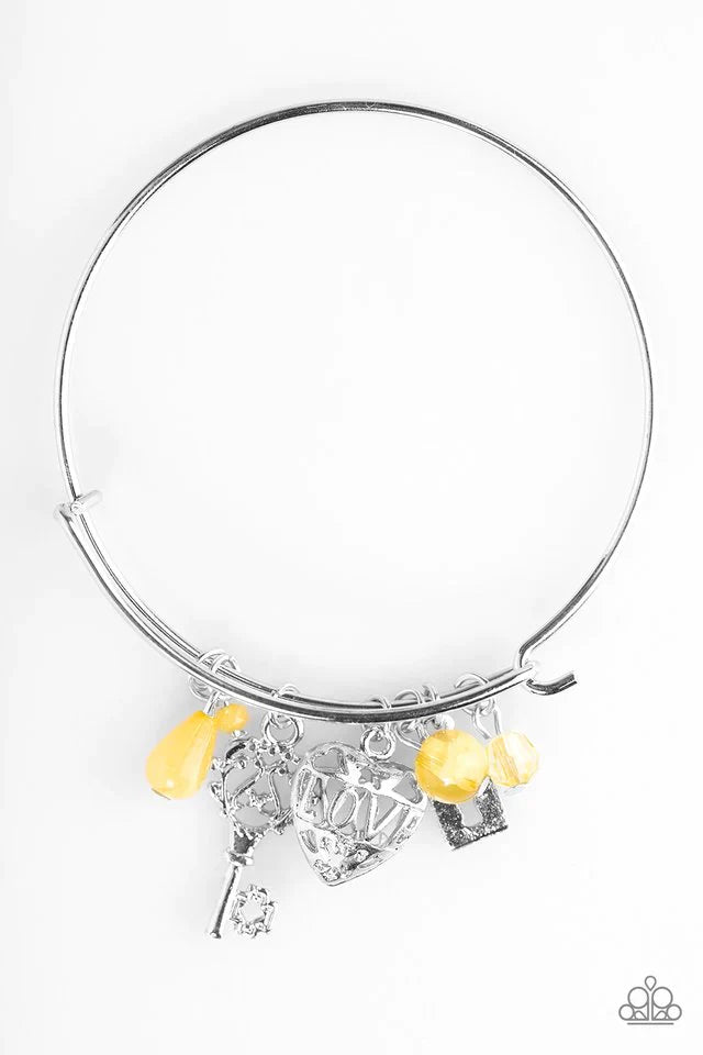 Paparazzi Bracelet ~ Locked On - Yellow