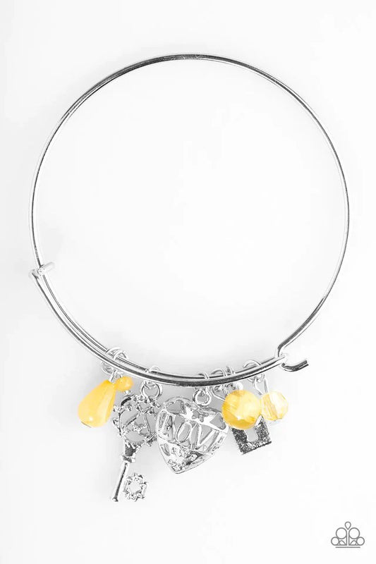 Paparazzi Bracelet ~ Locked On - Yellow