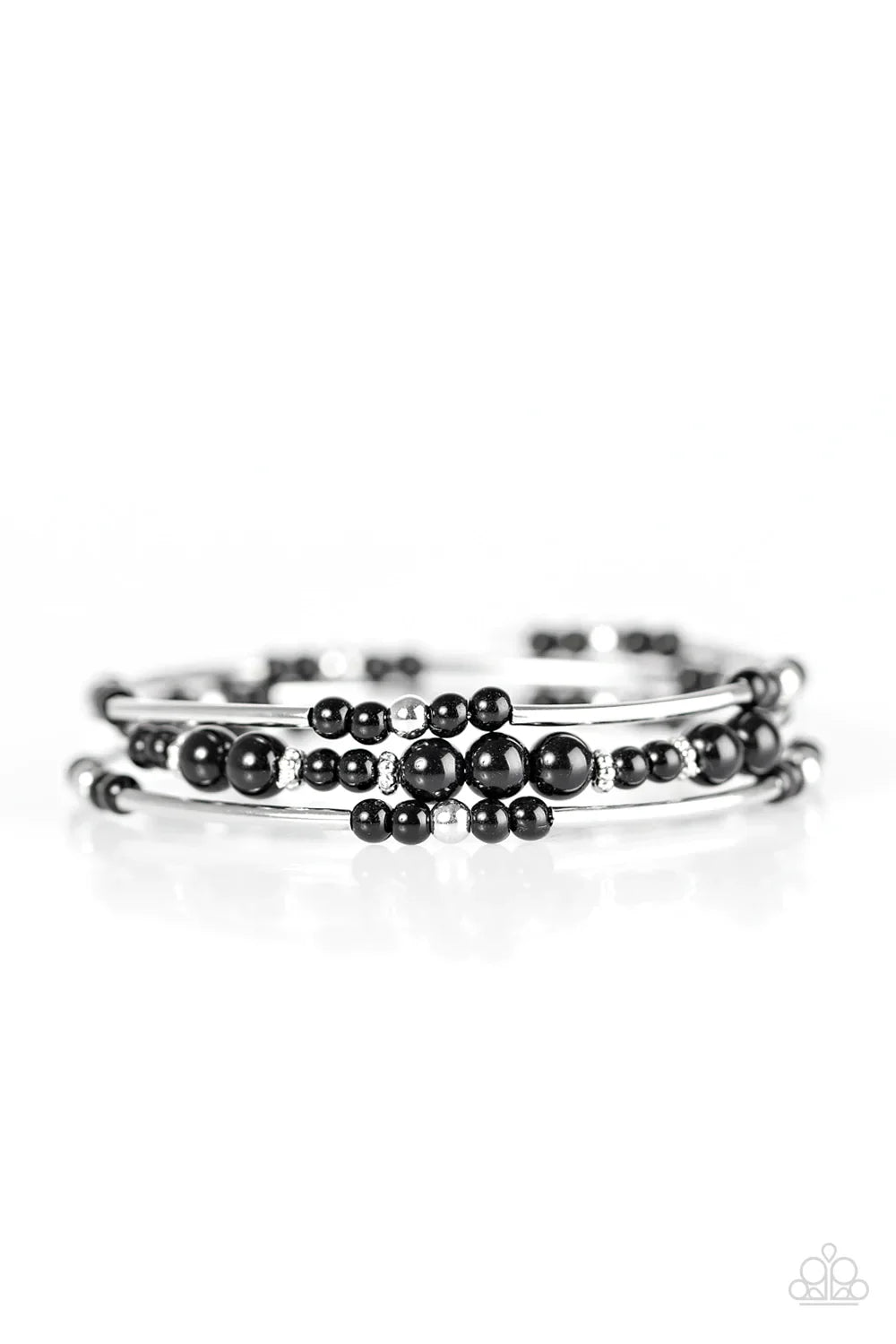 Paparazzi Bracelet ~ Twisting Tranquility - Black
