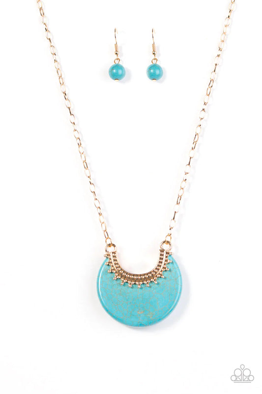 Paparazzi Necklace ~ Mesa Moon - Gold