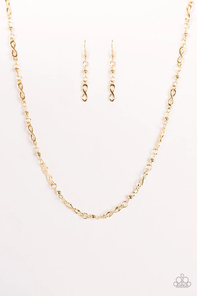 Paparazzi Necklace ~ Infinite Beauty - Gold