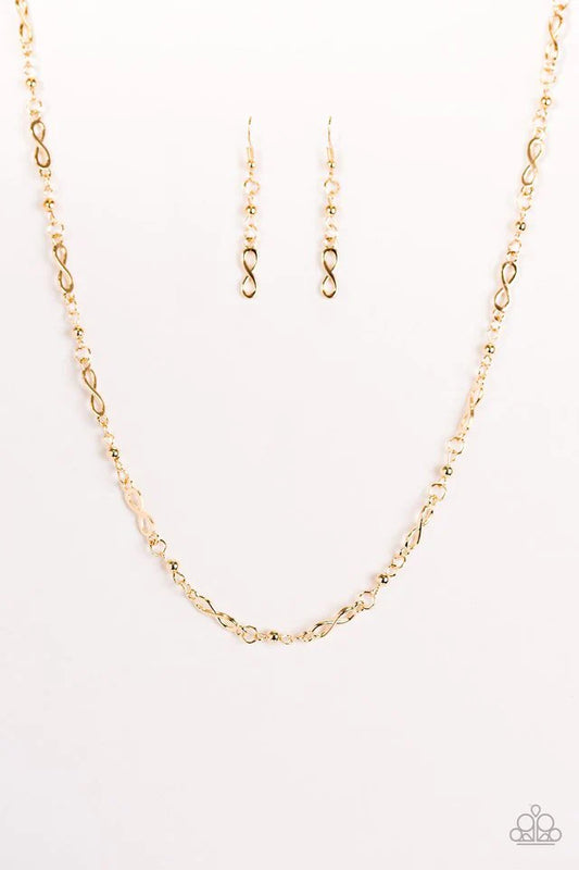 Paparazzi Necklace ~ Infinite Beauty - Gold