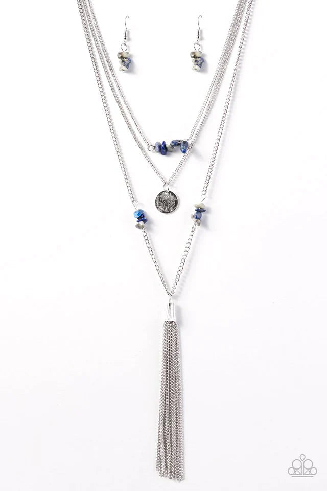 Paparazzi Necklace ~ River Rock Rio - Blue