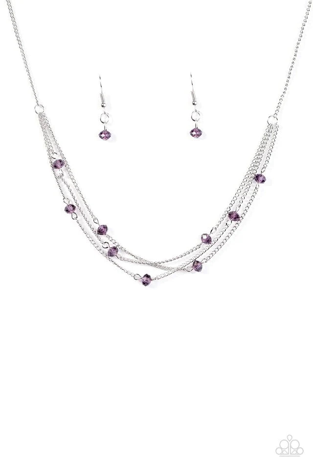 Paparazzi Necklace ~ Sparkle Brilliantly - Purple